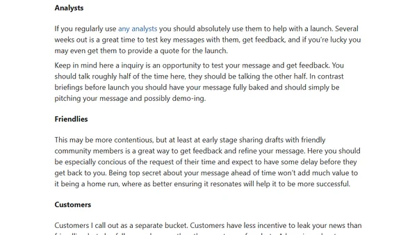 Going from blog posts to full launches