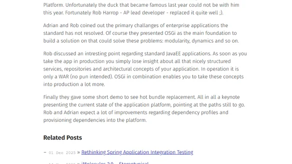 SpringOne 2008 - Application platform keynote