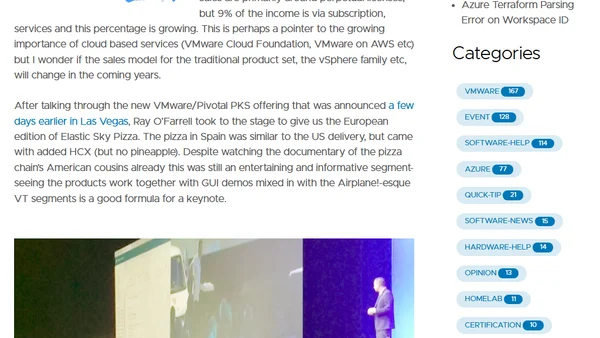 VMworld 2017 Europe Wednesday Keynote