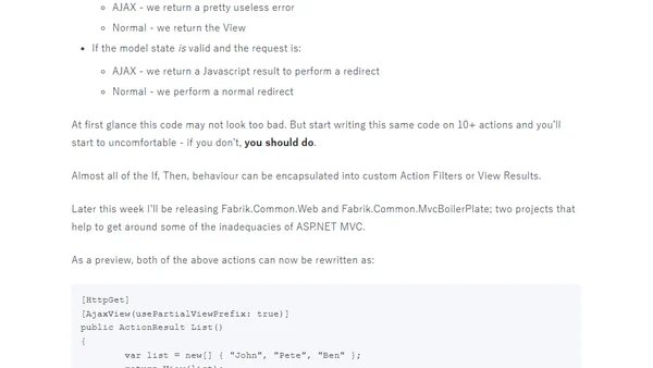 If Then, If Then, If Then, MVC
