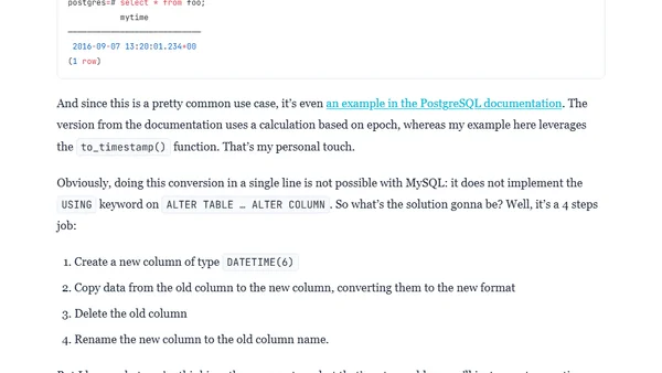 From decimal to timestamp with MySQL