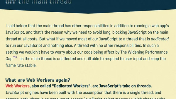 When should you be using Web Workers?