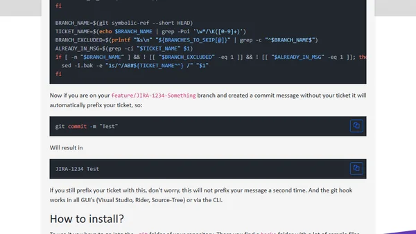 git hook - prefix your commit message with your JIRA ticket