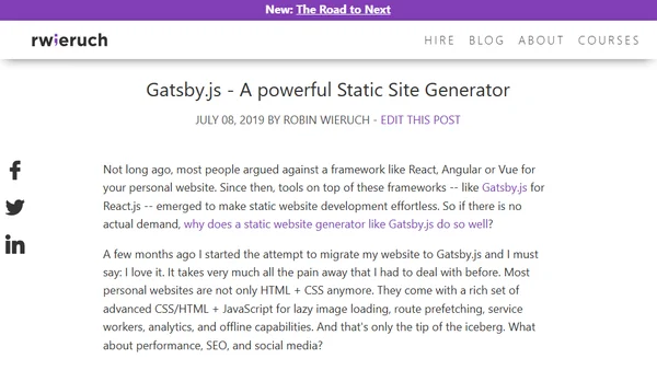 Gatsby.js - A powerful Static Site Generator