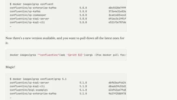 Pull new version of multiple Docker images