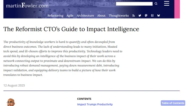 The Reformist CTO’s Guide to Impact Intelligence