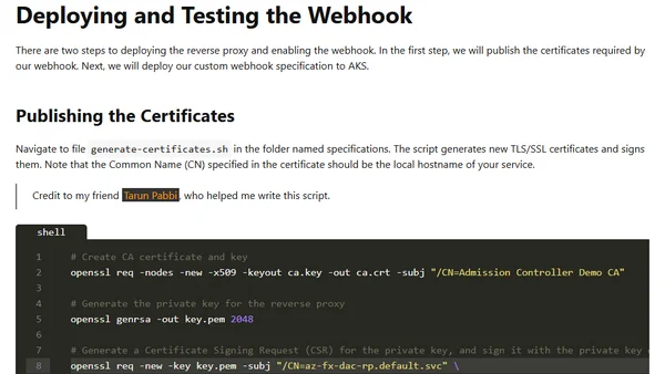Dynamic Admission Control in AKS with Azure Functions
