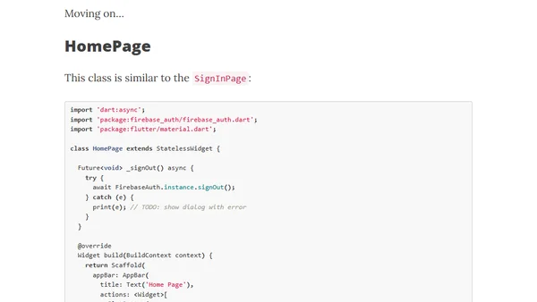 Super Simple Authentication Flow with Flutter & Firebase