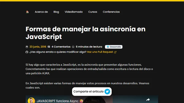 Formas de manejar la asincronía en JavaScript