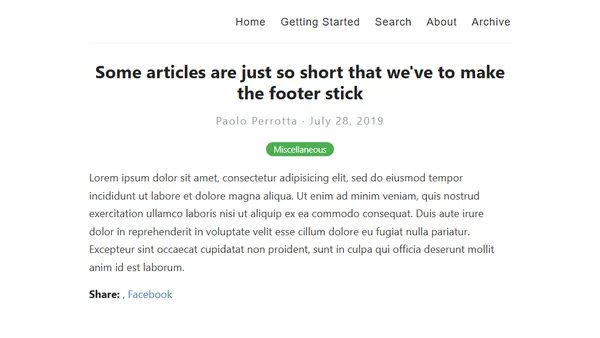 Some articles are just so short that we’ve to make the footer stick