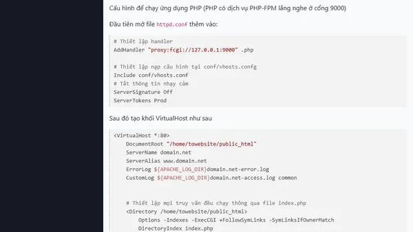 Cài đặt và cấu hình VirtualHost cho máy chủ Httpd Apache