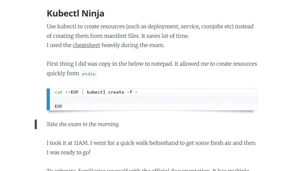 How I aced the Certified Kubernetes Administrator (CKA) Exam
