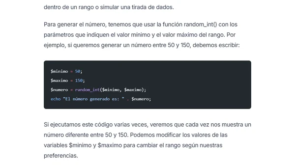 PHP random: cómo usar la función con ejemplos y consejos