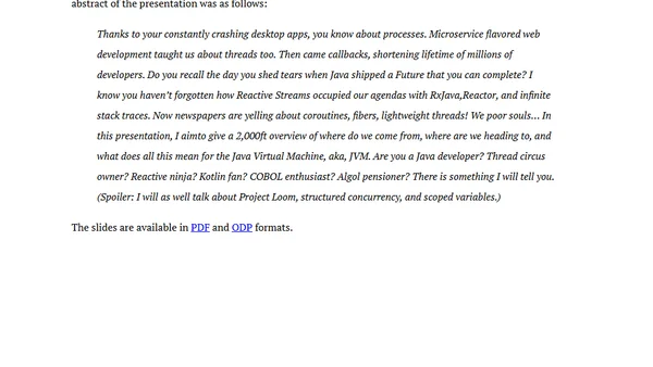 The State of Lightweight Threads for the JVM
