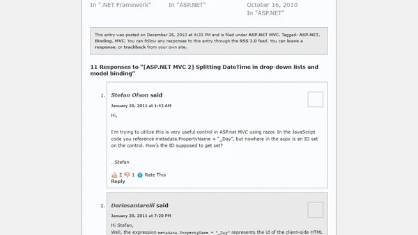 [ASP.NET MVC 2] Splitting DateTime in drop-down lists and model binding