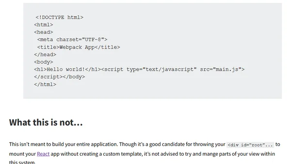 Easily Maintain HTML Partials in Webpack Based Javascript Applications