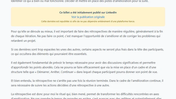 La réunion d'équipe la plus importante