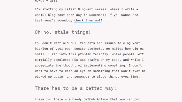 Automatically mark pull requests and issues as stale with GitHub Actions