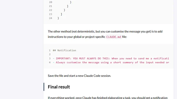 Using terminal-notifier in Claude Code to get custom notifications