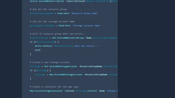 Use PowerShell to Enable Logging for Azure RM Web Apps
