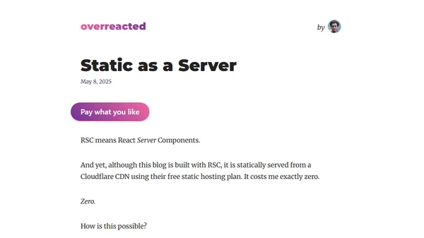 Static as a Server