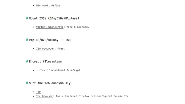 Software that does not suck