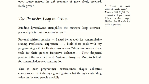 Building for Contemplation: When Spiritual Practice Becomes Code