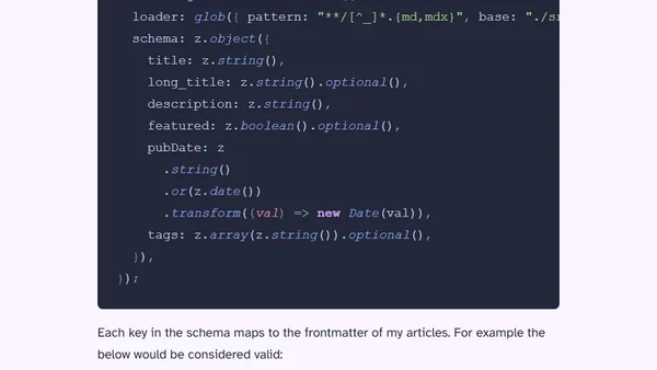Organizing Content with Astro Content Schemas