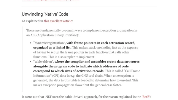 "Stack Walking" in the .NET Runtime