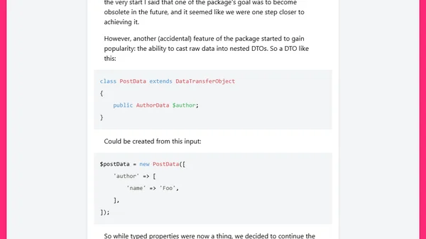 Deprecating spatie/data-transfer-object