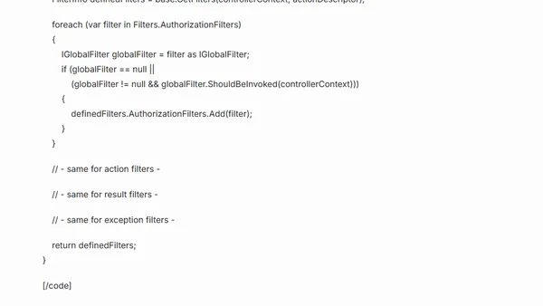 Application-wide action filters in ASP.NET MVC