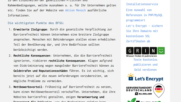 Die Bedeutung barrierefreien Webdesigns