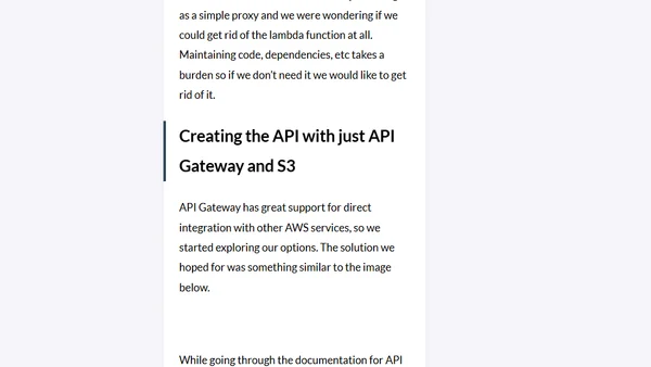 Creating a simple API stub with API Gateway and S3