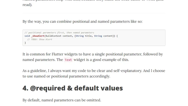 Dart Features for Better Code: Types and working with parameters