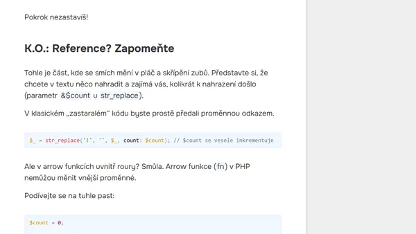 Pipe Operátor v PHP 8.5 je navoněná bída