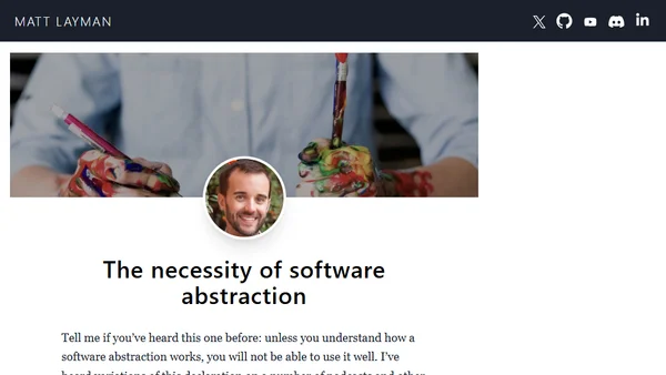 The necessity of software abstraction