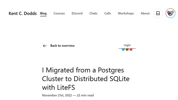 I Migrated from a Postgres Cluster to Distributed SQLite with LiteFS
