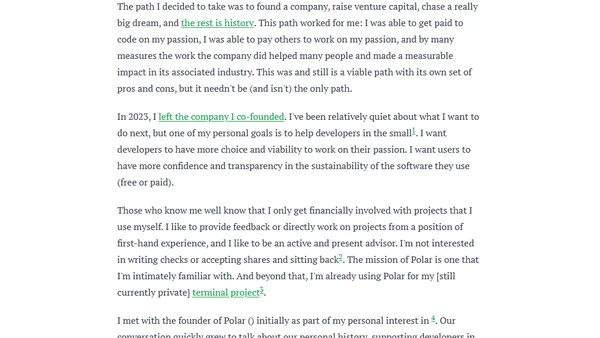 Joining Polar as an Advisor