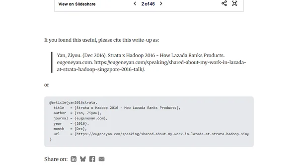 Strata x Hadoop 2016 - How Lazada Ranks Products
