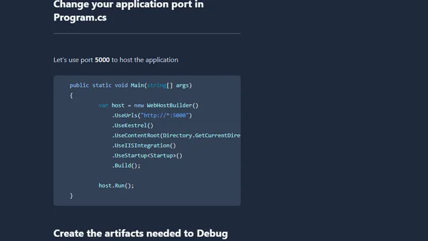 Debug ASP.NET Core on Docker with Visual Studio Code
