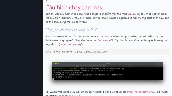 Cài đặt Laminas Skeleton chương trình khung MVC Laminas