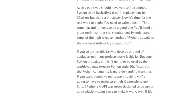 So you want to write a fast Python?
