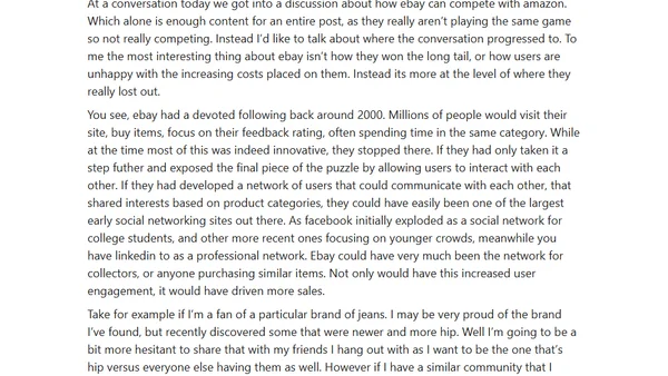 How Ebay Missed the Boat