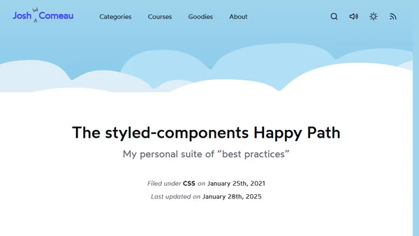 The styled-components Happy Path