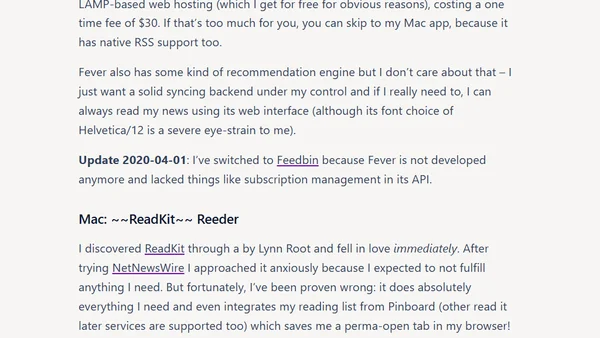 Life after Google Reader