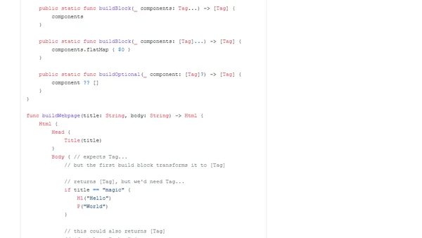Result builders in Swift