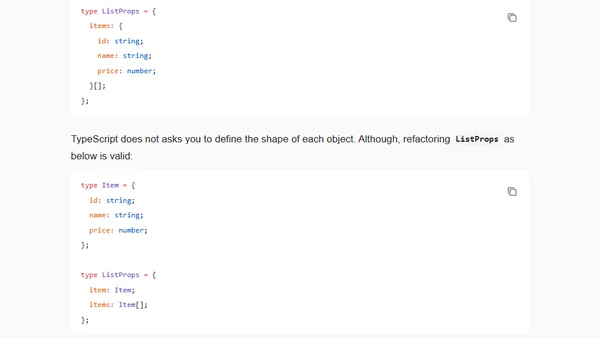 Common Prop Types in TypeScript and React
