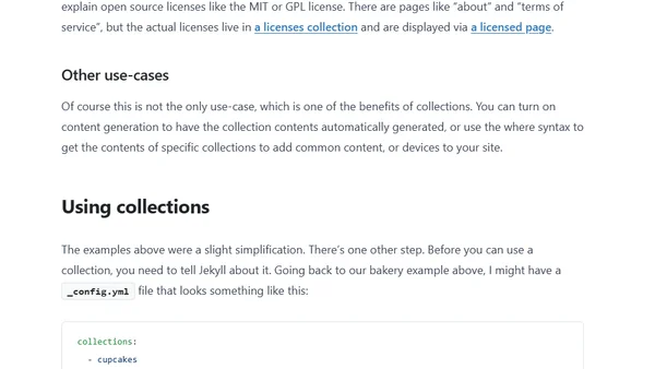 Explain like I'm five: Jekyll collections