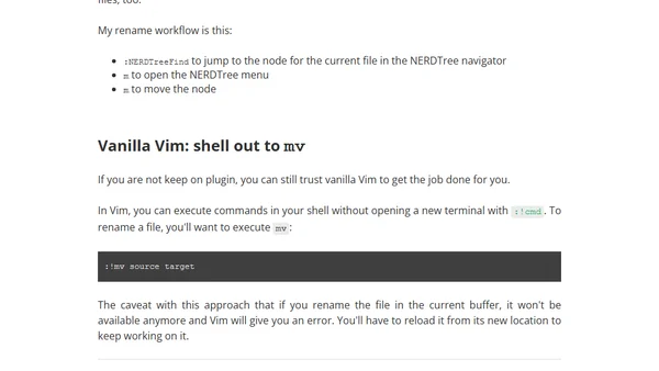 How to rename a file in Vim
