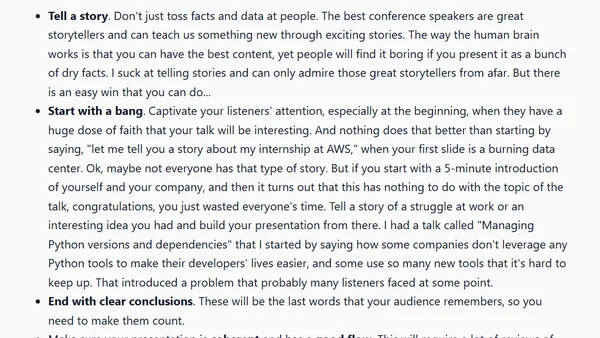 How to Make a Great Conference Talk